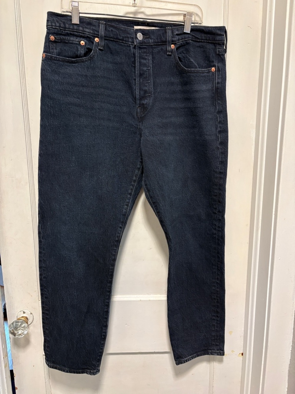 Levi’s Dark Wash Wedgie Button Fly Straight High Waisted Jeans W32